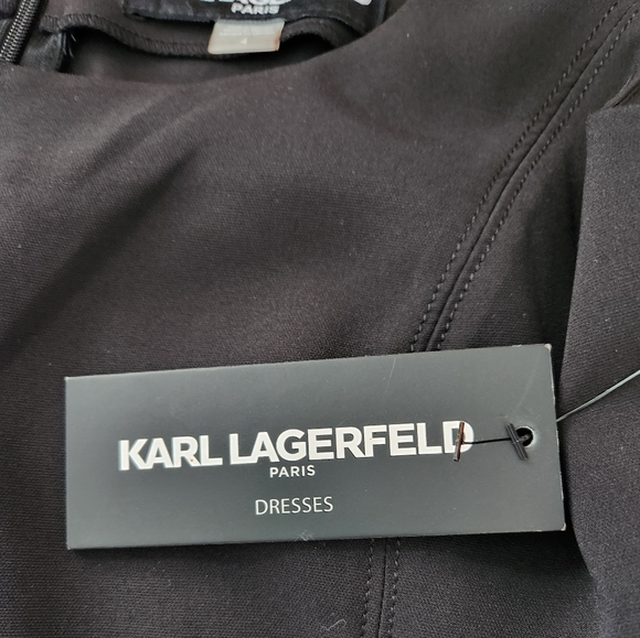 64- NWT KARL LAGERFIELD PARIS CREPE SHEATH DRESS - Picture 6 of 10